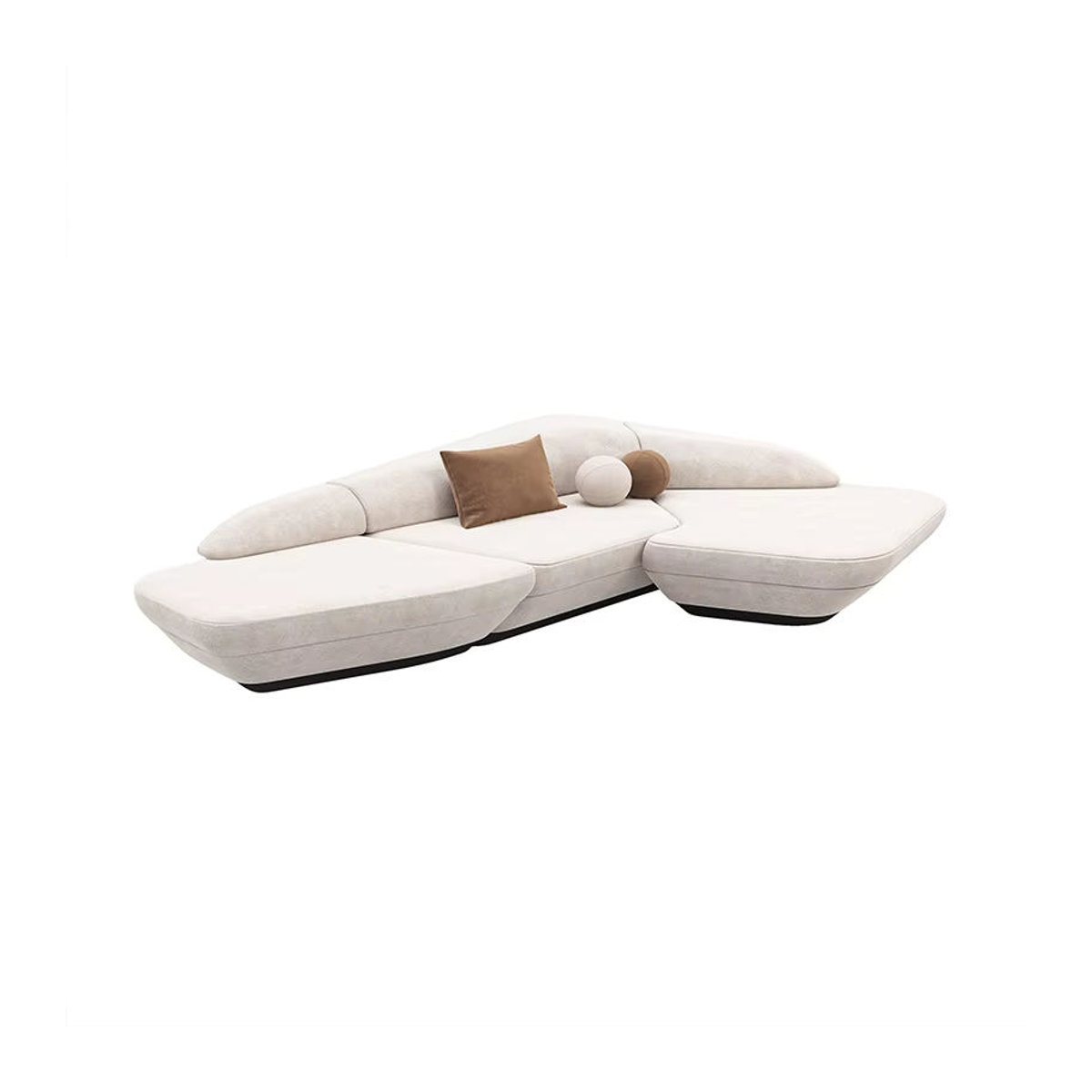 DUTRIEUX Modernes Ecksofa aus Stoff in Beige - Bild 4