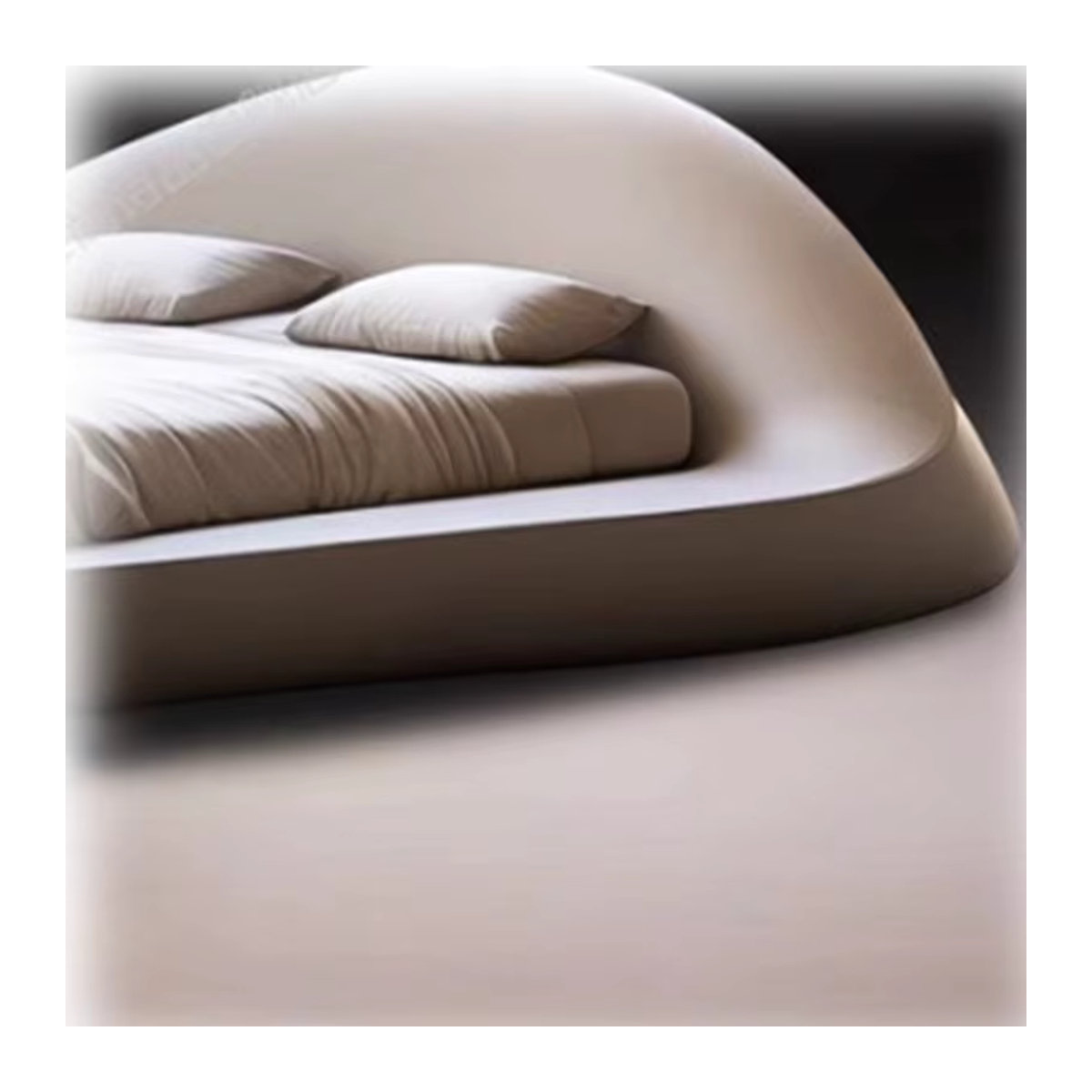 DUTRIEUX Modernes Polster-Doppelbett in Beige B/T: 180 x 200 cm - Bild 5