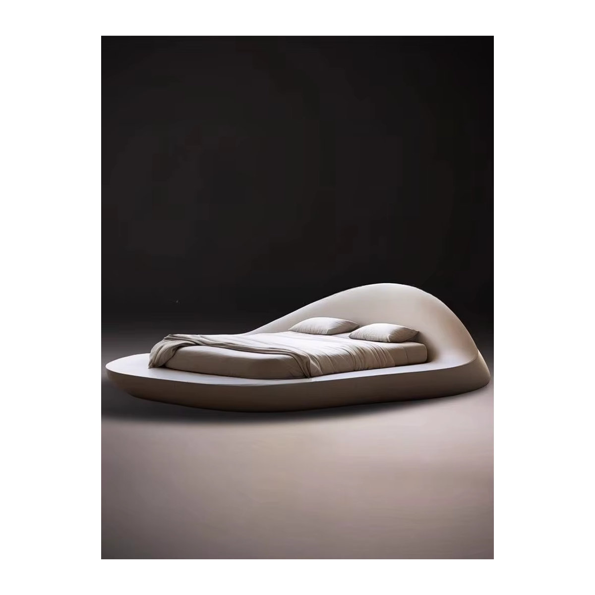 DUTRIEUX Modernes Polster-Doppelbett in Beige B/T: 180 x 200 cm - Bild 7