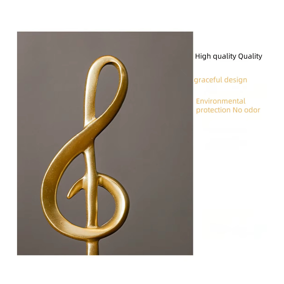 DUTRIEUX Musik-Ornament aus Kunstharz in Gold, minimalistische abstrakte Klavier-Dekoration für dein Zuhause - Bild 5