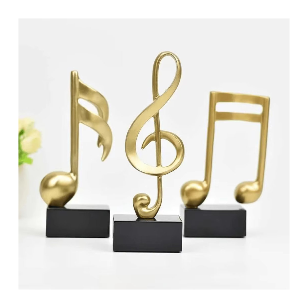 DUTRIEUX Musik-Ornament aus Kunstharz in Gold, minimalistische abstrakte Klavier-Dekoration für dein Zuhause - Bild 6