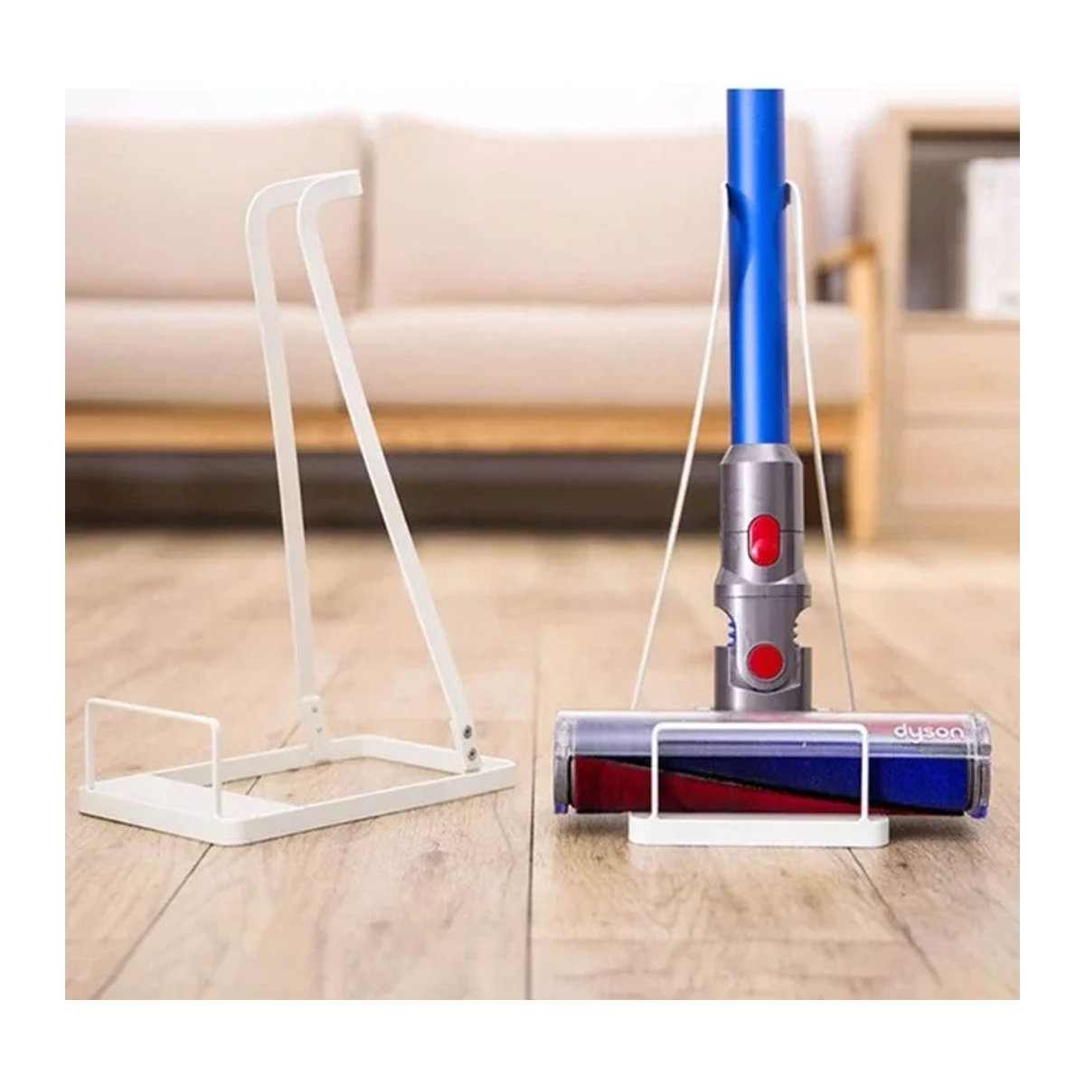 DUTRIEUX Staubsauger-Aufbewahrungsregal in minimalistischem Design für alle Staubsaugertypen, Schwarz oder Weiß - Bild 1