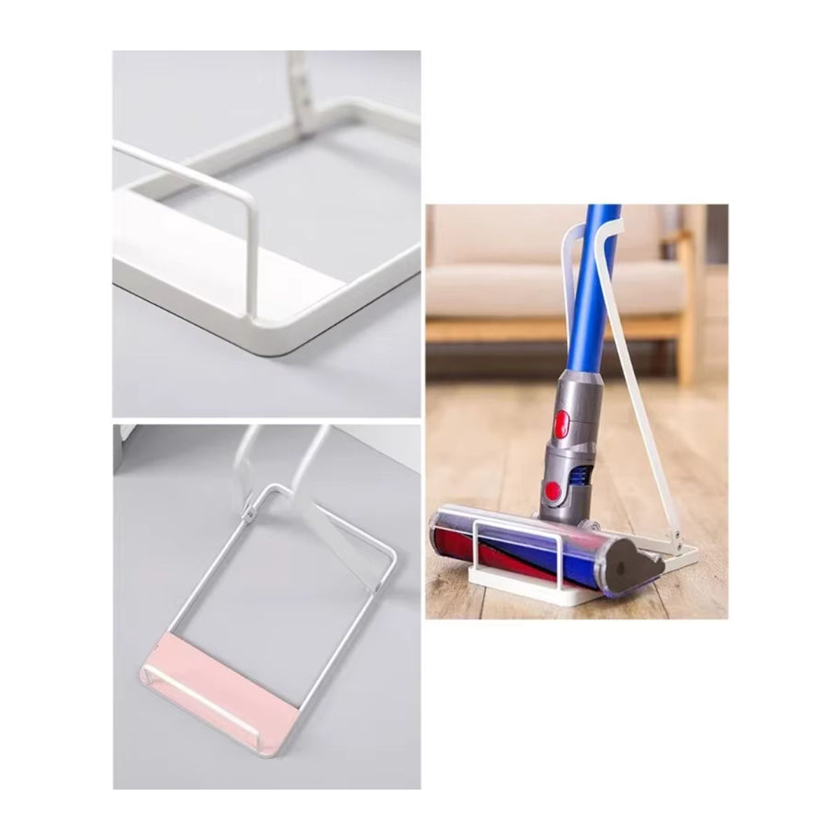 DUTRIEUX Staubsauger-Aufbewahrungsregal in minimalistischem Design für alle Staubsaugertypen, Schwarz oder Weiß - Bild 3