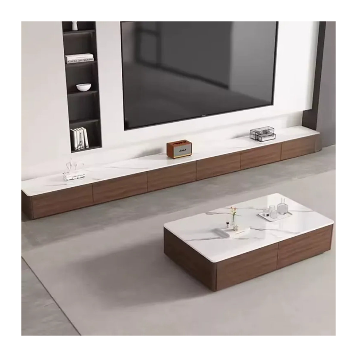 DUTRIEUX TV-Lowboard im Retro Mid-Century Design, Skandinavisch Minimalistisch, Nussbaum, B/T/H: 100 x 40 x 40 cm - Bild 5