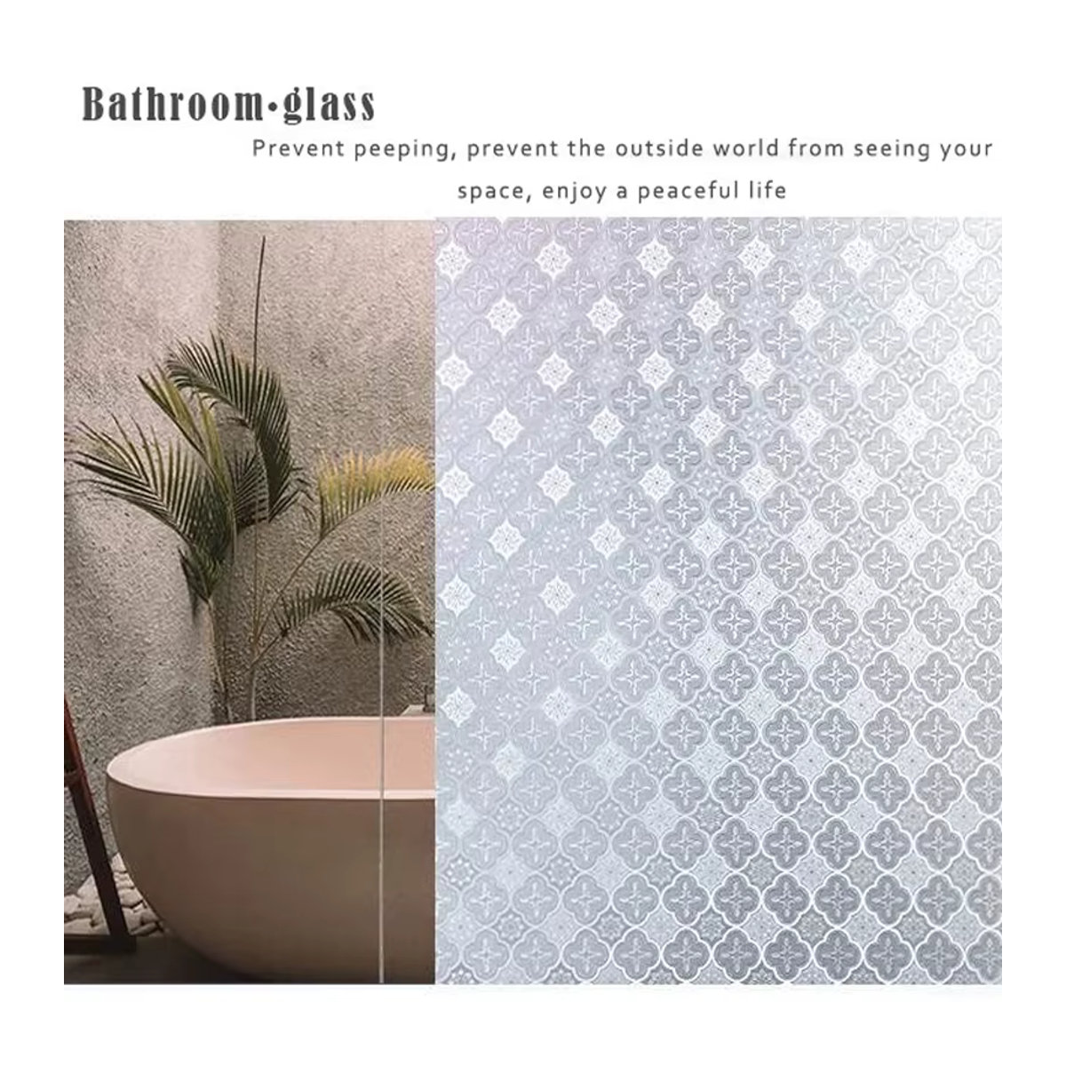 DXLYMYU 3D Retro Begonia Flower Sichtschutzfolie Transparent, Dekorative Fensterfolie mit Floralem Vintage Design - Bild 3