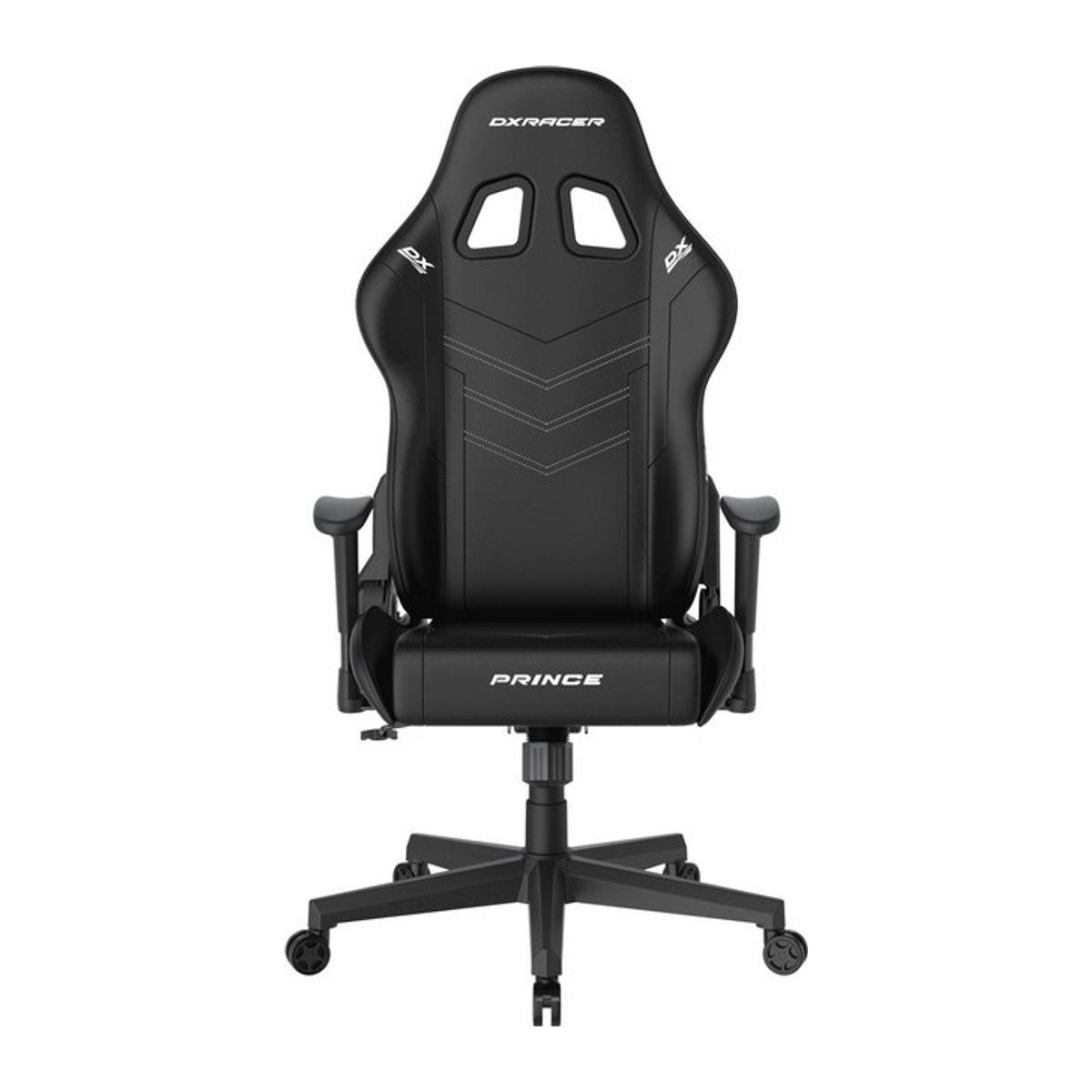 DXRacer Gaming Stuhl PRINCE Serie in Schwarz mit weißen Nähten aus Kunstleder - Bild 1