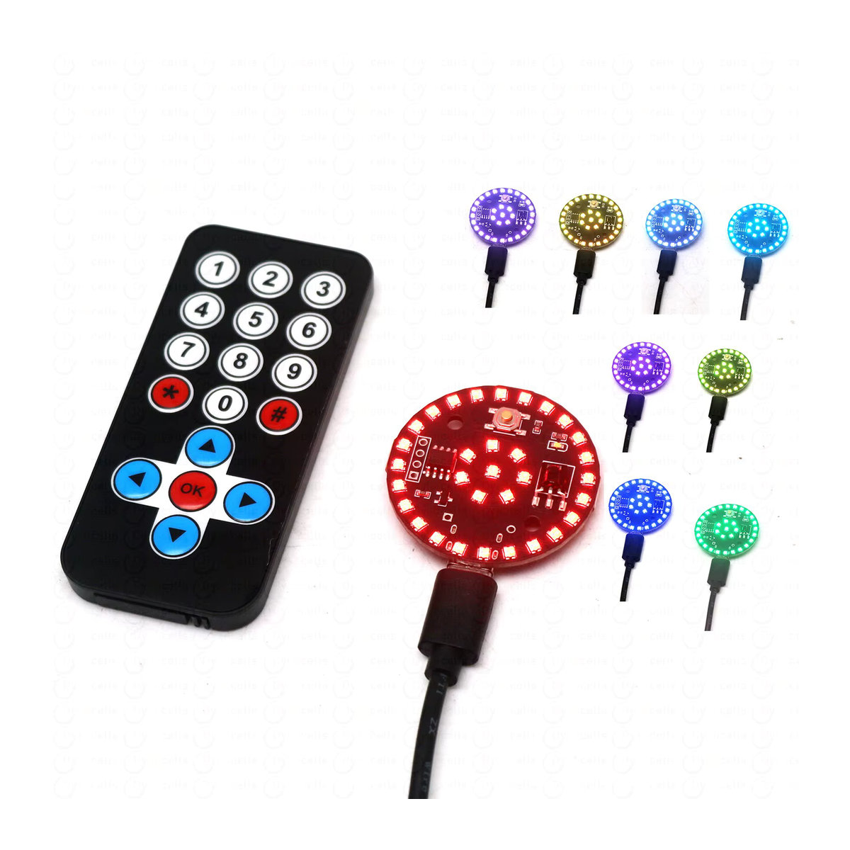 DYKBmetered LED-Dekorationslampe mit Fernbedienung, 9 Farben und USB-Typ-C-Anschluss für DIY-Modellbeleuchtung und Nachtlicht, Bunt - Bild 2