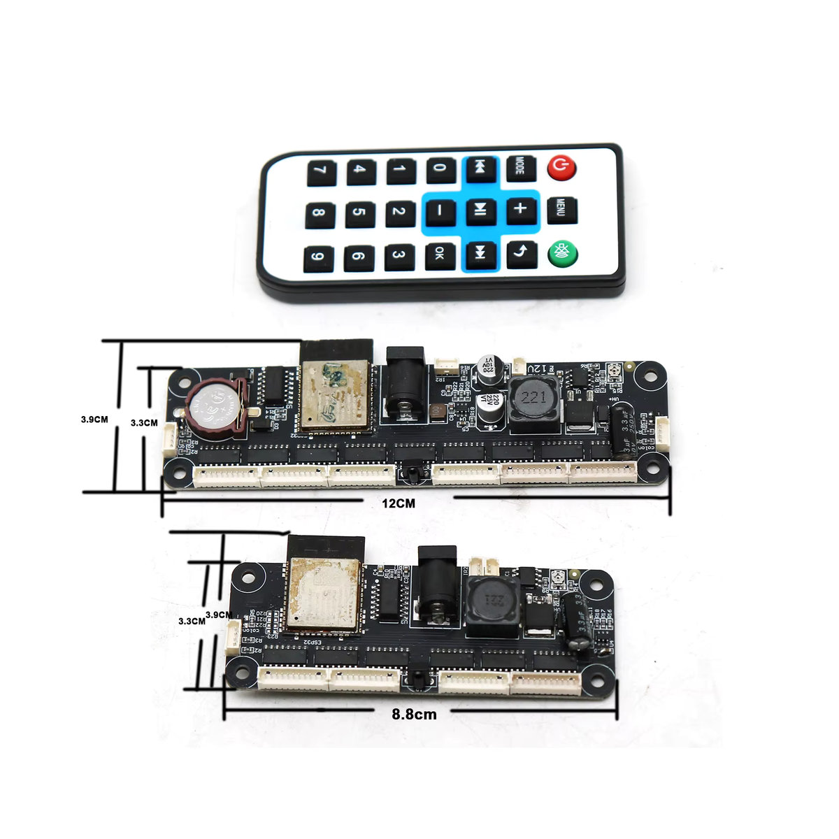 DYKBmetered Universelle Nixie-Röhren-Uhr mit WLAN-Controller und App-Fernbedienung, Schwarz, Metall, Rechteckig - Bild 3