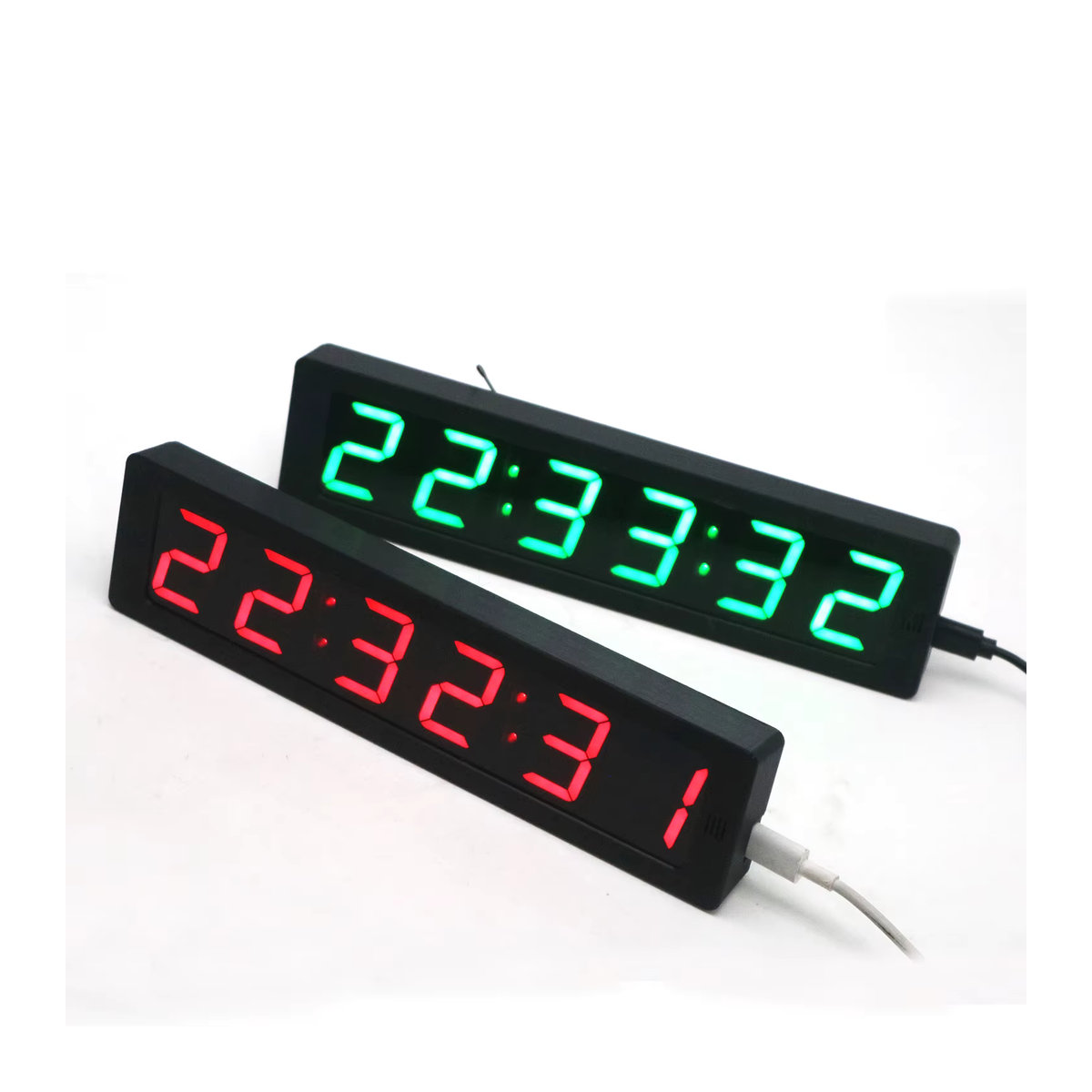 DYKBmetered WIFI-Digitaluhr mit LED-Anzeige, Wecker und Temperaturanzeige, 1,2 Zoll, USB Typ C, Schwarz oder Rot - Bild 2