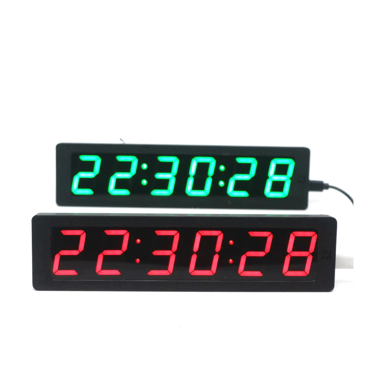 DYKBmetered WIFI-Digitaluhr mit LED-Anzeige, Wecker und Temperaturanzeige, 1,2 Zoll, USB Typ C, Schwarz oder Rot - Bild 3