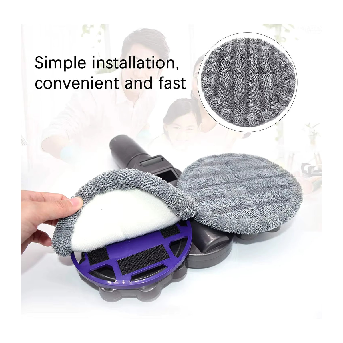 Dyson Elektrischer Mopp Kopf mit Mikrofaser Wischpads für Nass- und Trockenreinigung, Grau - Bild 5
