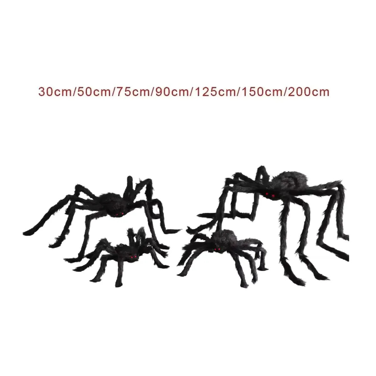 DZQ Halloween Plüsch Spinne als Riesige Dekoration in Schwarz für Party und Outdoor-Spuk - Bild 6