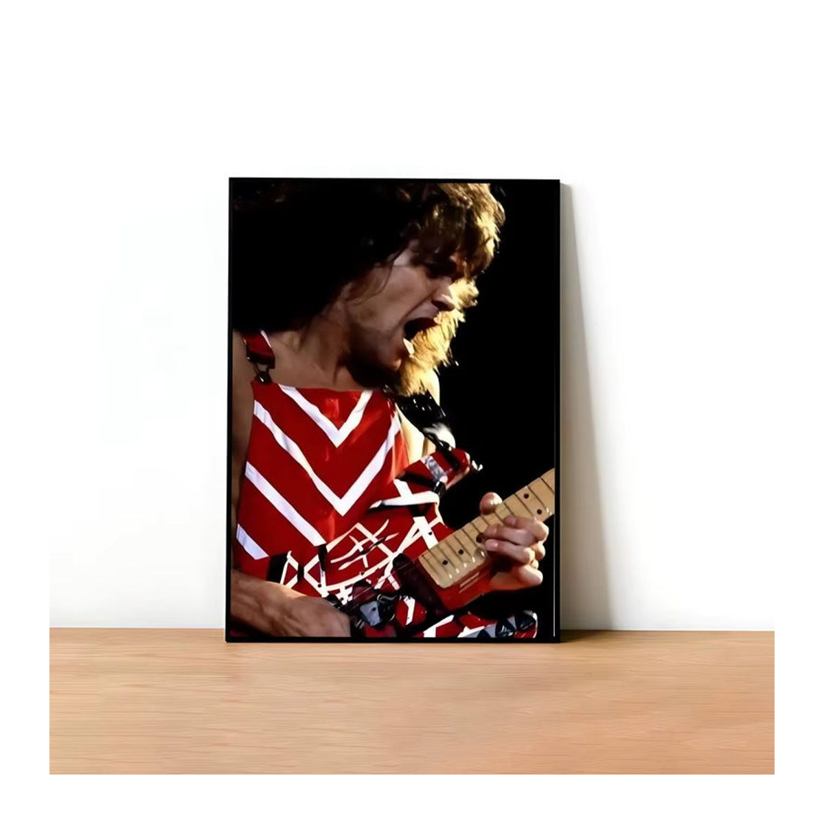 E-Eddie Van Halen Musik Poster Vintage Wandkunst Porträt aus Papier in Mehrfarbig - Bild 4