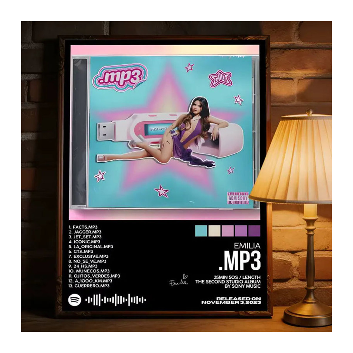 E-Emilia Mernes Premium Wandaufkleber mit HD-Druck, mehrfarbiger geometrischer Poster-Wandsticker in rechteckiger Form für deine Dekoration - Bild 5