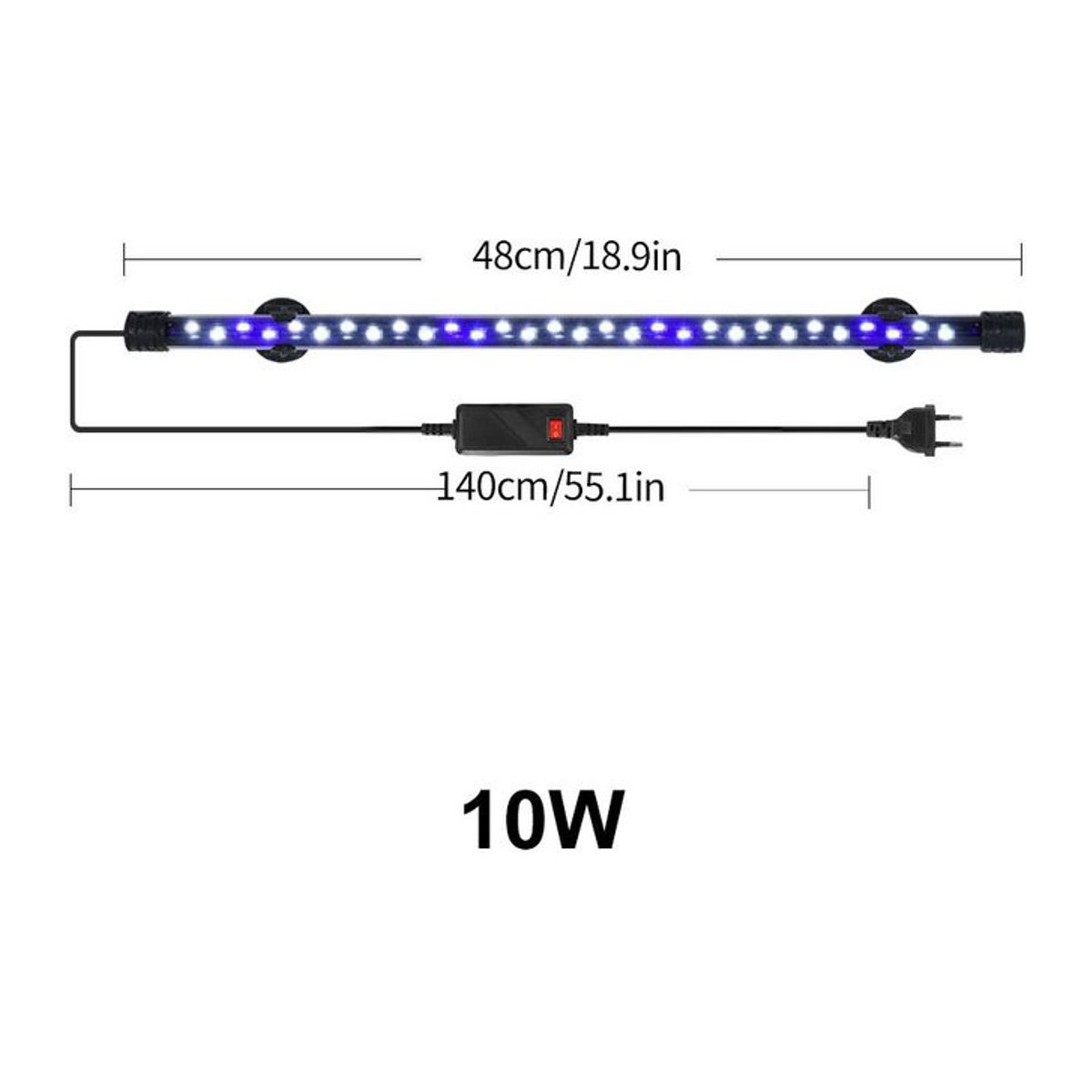 E Lighting Wasserdichte LED Aquariumbeleuchtung mit blauem und weißem Licht, 10W - Bild 1