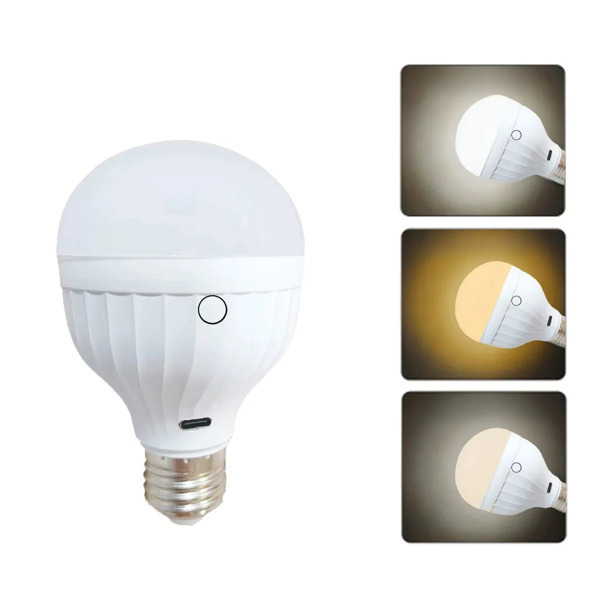 E27 Kabellose Wiederaufladbare LED-Glühbirne mit Fernbedienung und Wasserdichtigkeit für Camping und Haushalt - Bild 6