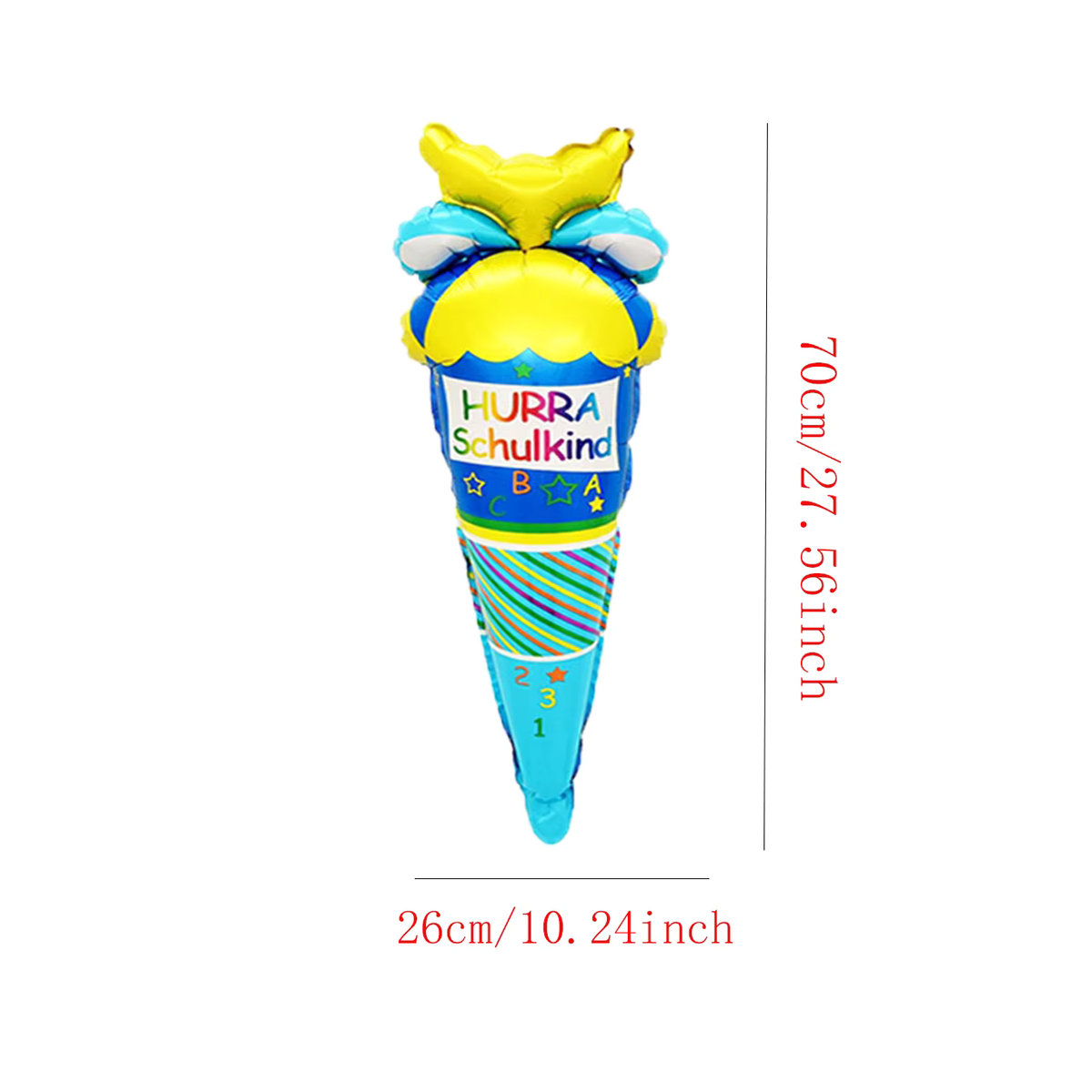EACH PARTY Eiscreme-Sculpt-Ballons zum Schulanfang, mehrfarbig, Höhe: 70 cm - Bild 5