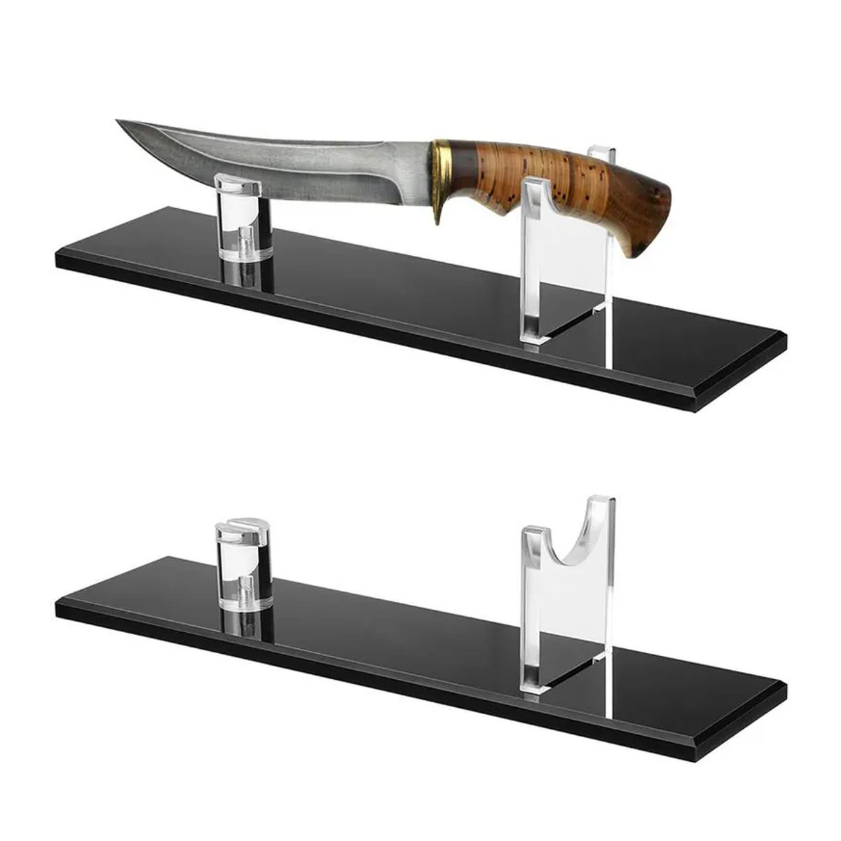 Eafigth Messer-Display-Halter mit Stützrahmen in Schwarz und Transparent aus Kunststoff - Bild 2