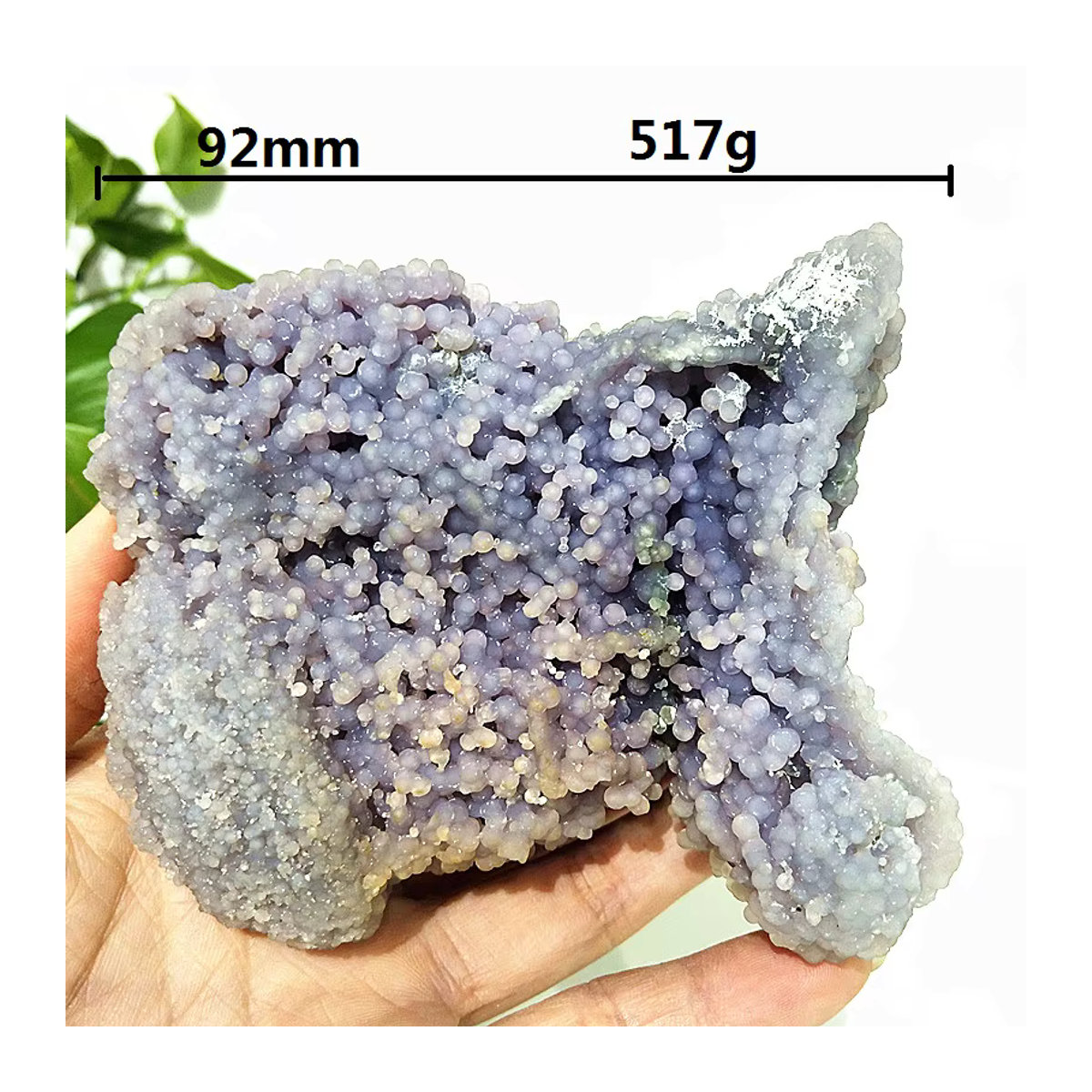 EBET Achat Traube aus Naturstein in Lila als rohe Mineral-Probe für Meditation und Reiki - Bild 4