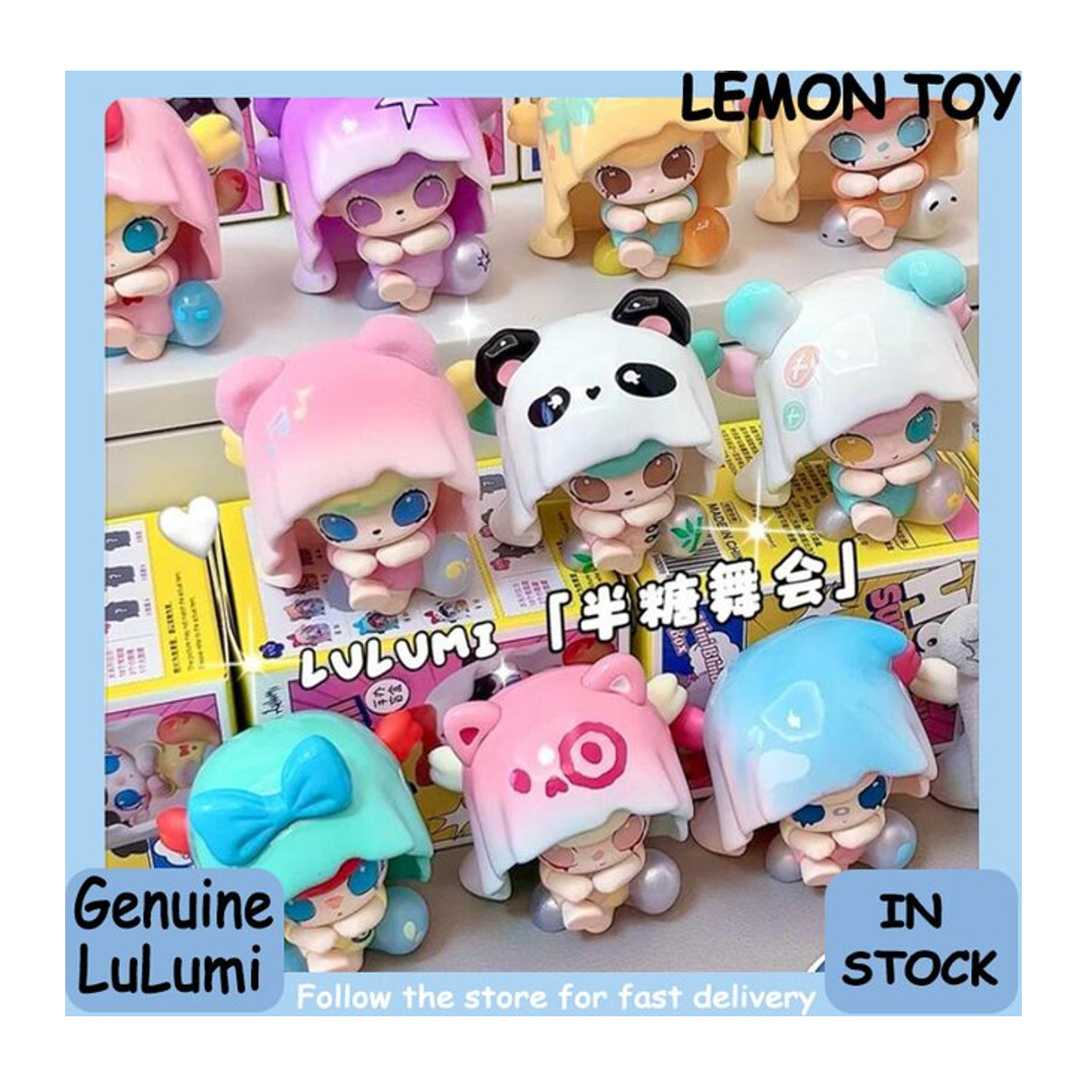 Echte Lulumi Half Sugar Ball Serie Mini Blind Box Niedliche Actionfigur als Desktop-Ornament in Mehrfarbig - Bild 1