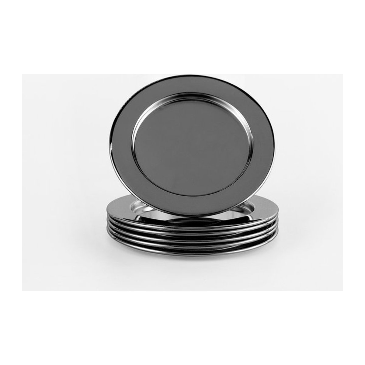 ECHTWERK Glasuntersetzer Set aus Glas und Metall, rund, schwarz, 6er Pack, B/L/H: 11 x 11 x 11 cm - Bild 2