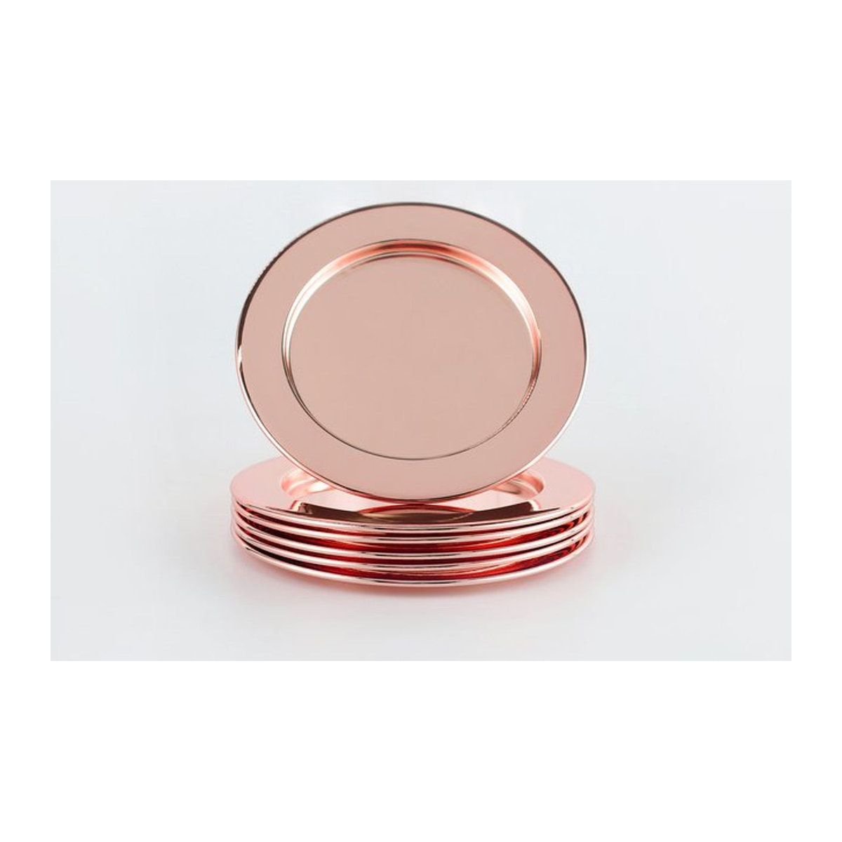 ECHTWERK Glasuntersetzer Set aus Metall und Glas in Kupfer, rund, 6-teilig, Durchmesser: 11 cm - Bild 2