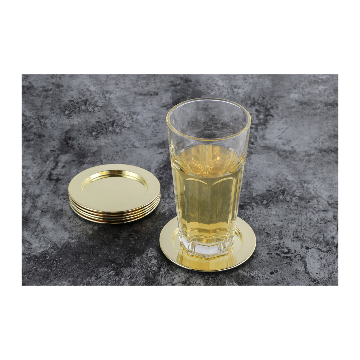 ECHTWERK Glasuntersetzer Set in Gold, 6er Pack, rund, B/T/H: 11 x 11 x 11 cm - Bild 2