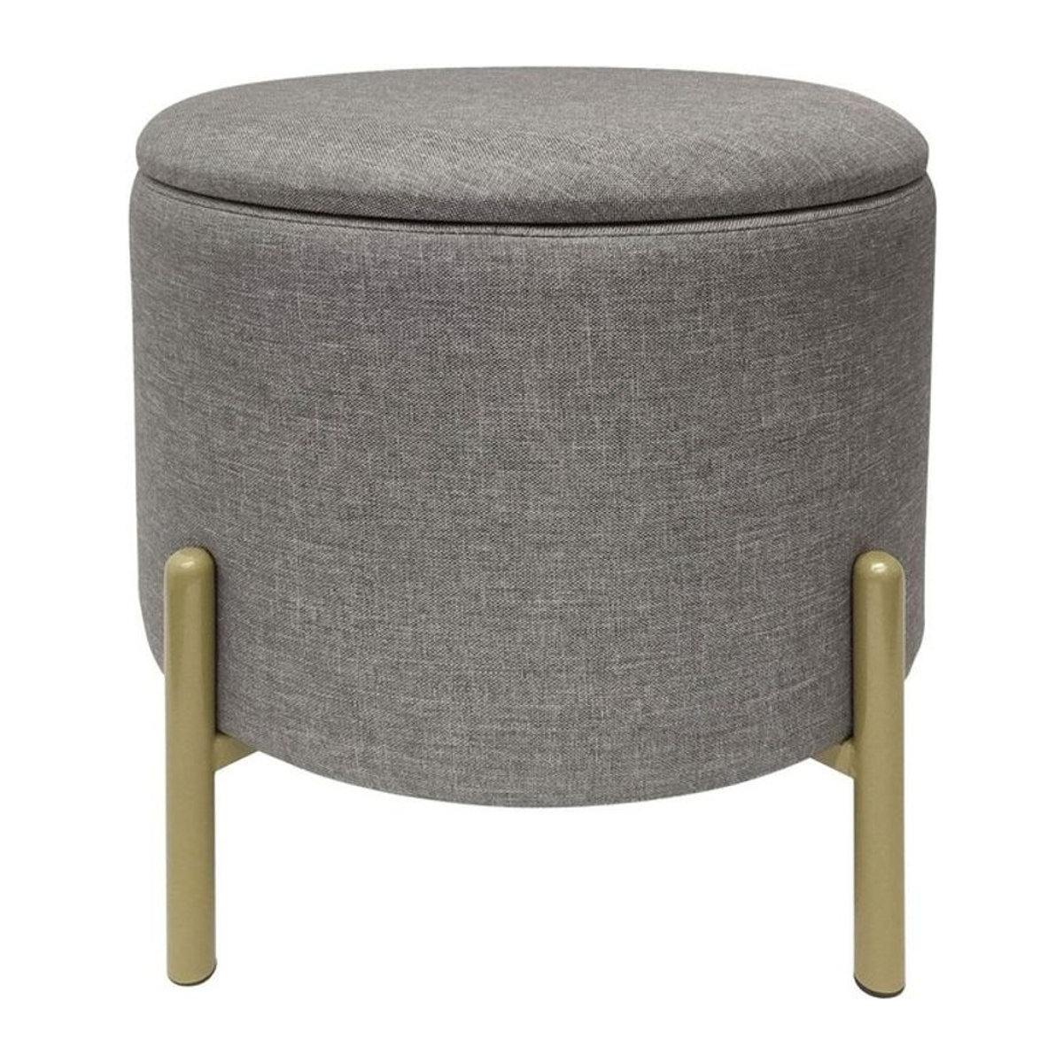 ECHTWERK Sitzhocker Logan mit Samtbezug in Grau, B/T/H: 36 x 40 x 40 cm - Bild 1