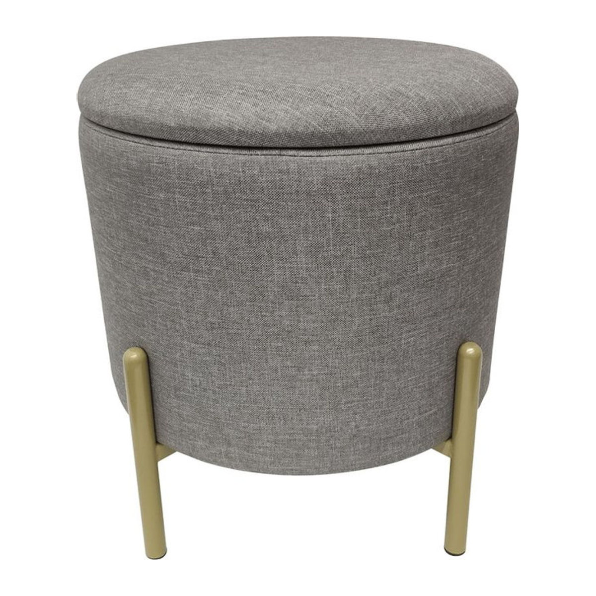 ECHTWERK Sitzhocker Logan mit Samtbezug in Grau, B/T/H: 36 x 40 x 40 cm - Bild 2