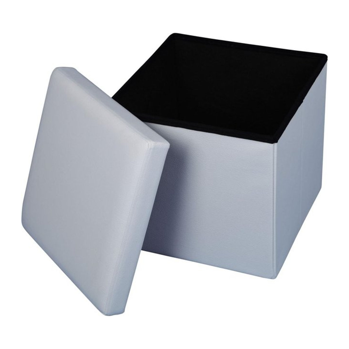 ECHTWERK Sitzwürfel StoreCube Weiß Kunstleder B/T/H: 38 x 38 x 38 cm - Bild 1