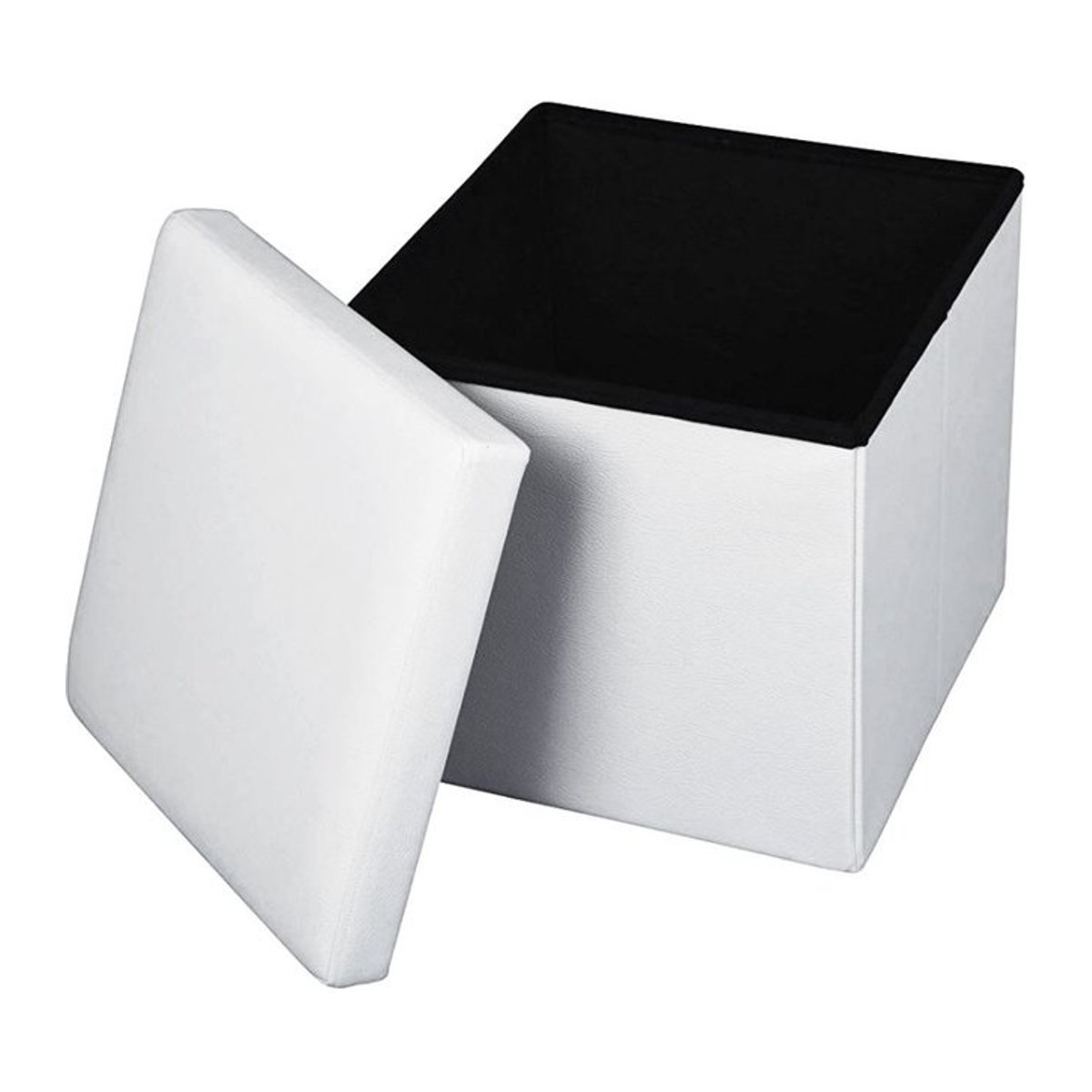 ECHTWERK Sitzwürfel StoreCube Weiß Kunstleder B/T/H: 38 x 38 x 38 cm - Bild 2