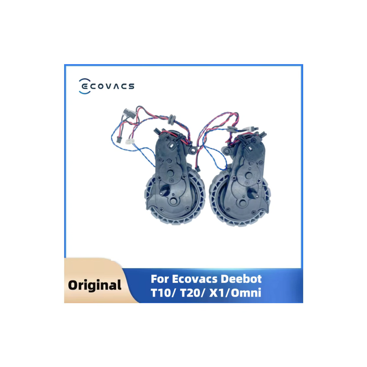 Ecovacs Ersatzteile: Original linkes und rechtes Rad für Deebot T10, T20, X1 und Omni TURBO Plus in Schwarz - Bild 5