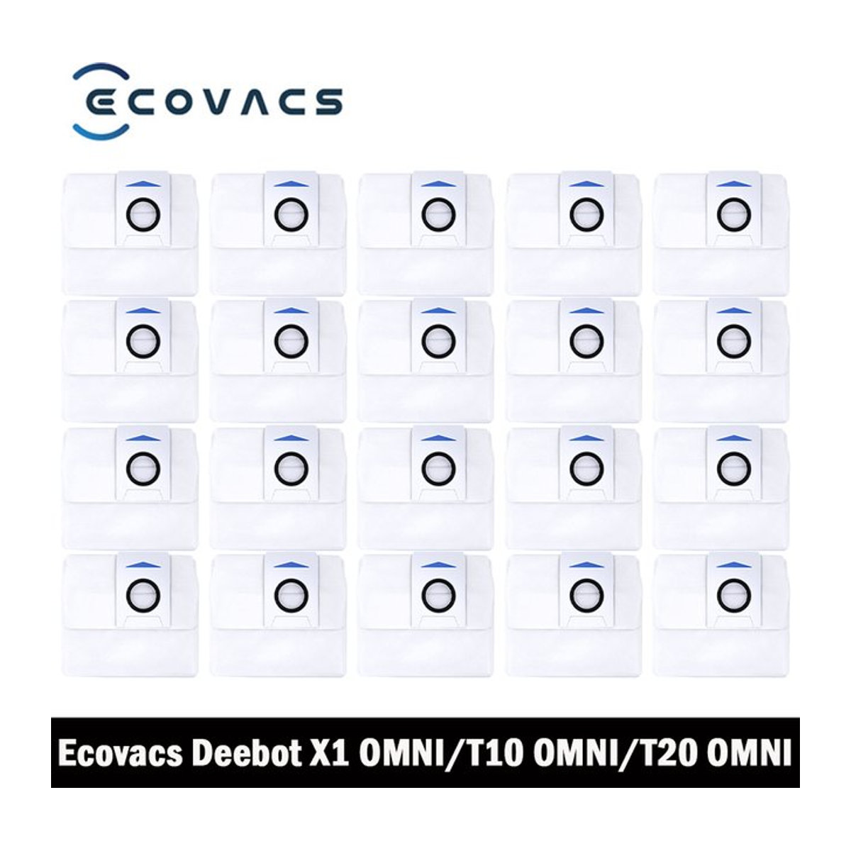 Ecovacs Staubbeutel für Deebot X1 OMNI, T10 OMNI und T20 OMNI in Weiß - Bild 1