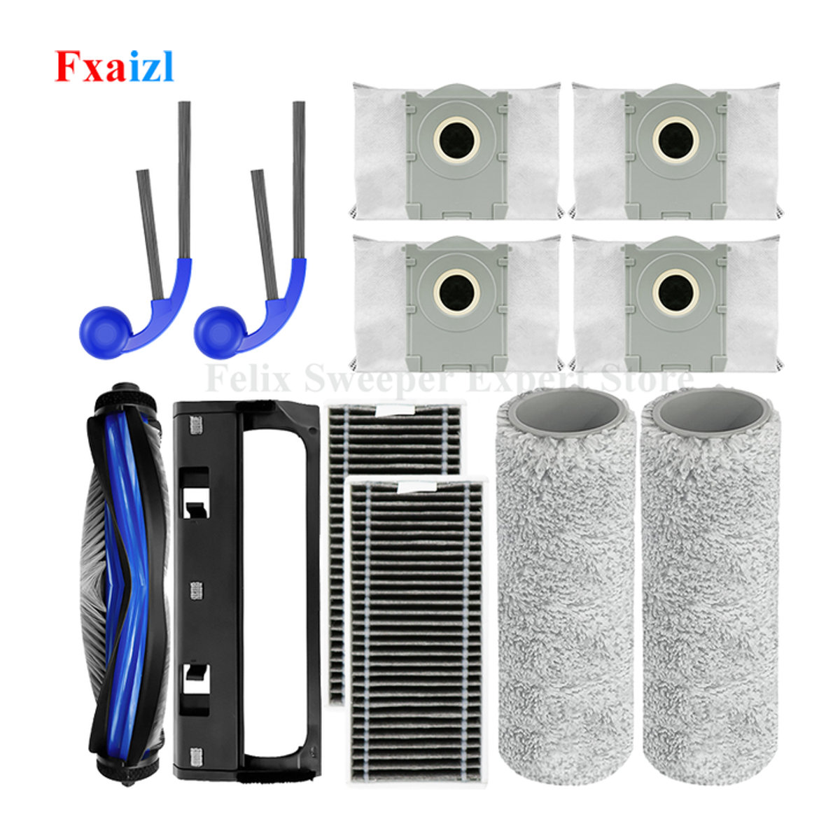 Ecovacs T80 Pro Omni Zubehör Set in Bunt mit Mopptüchern, Seitenbürsten, Staubbeuteln und HEPA-Filtern - Bild 1