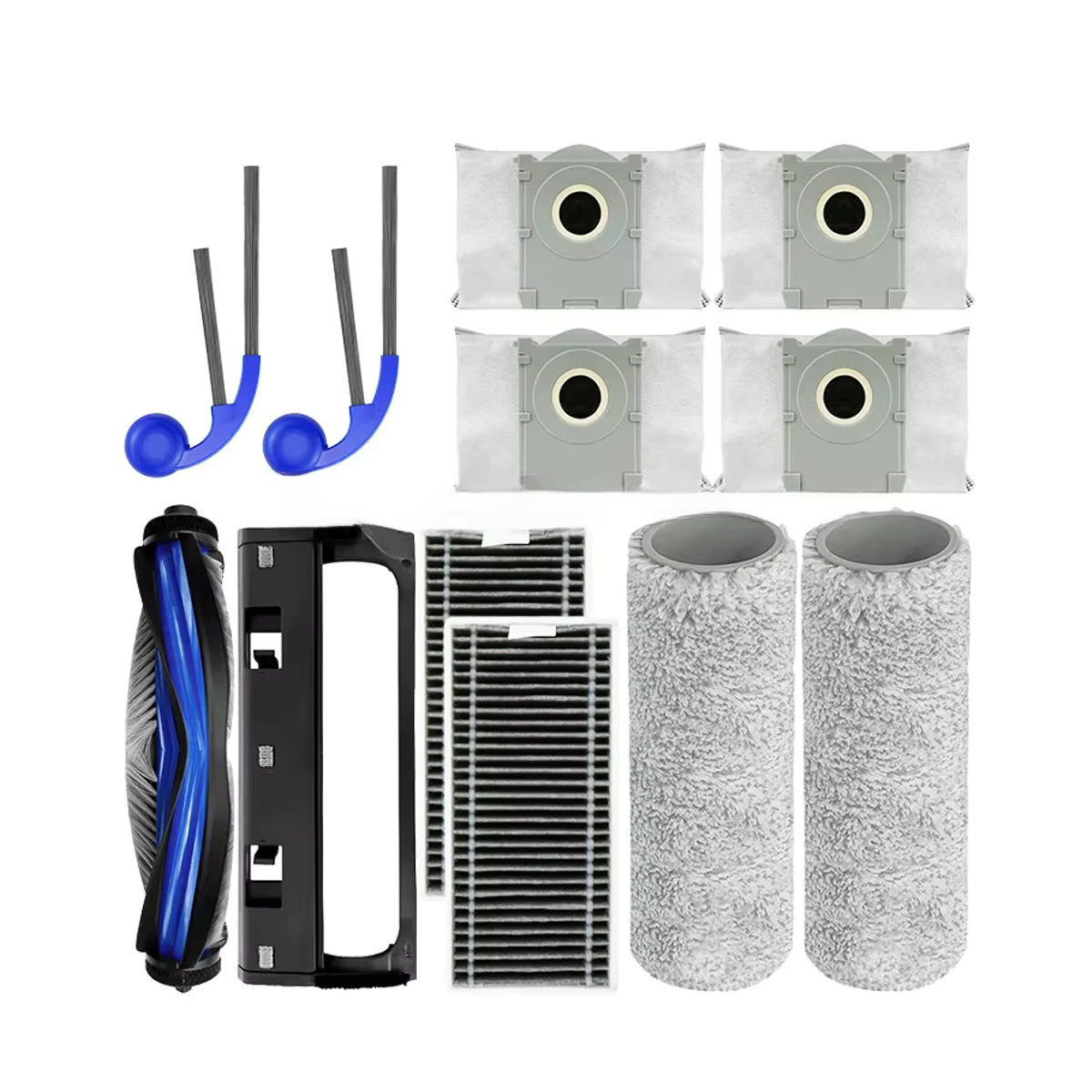 Ecovacs T80 Pro Omni Zubehör Set in Bunt mit Mopptüchern, Seitenbürsten, Staubbeuteln und HEPA-Filtern - Bild 5