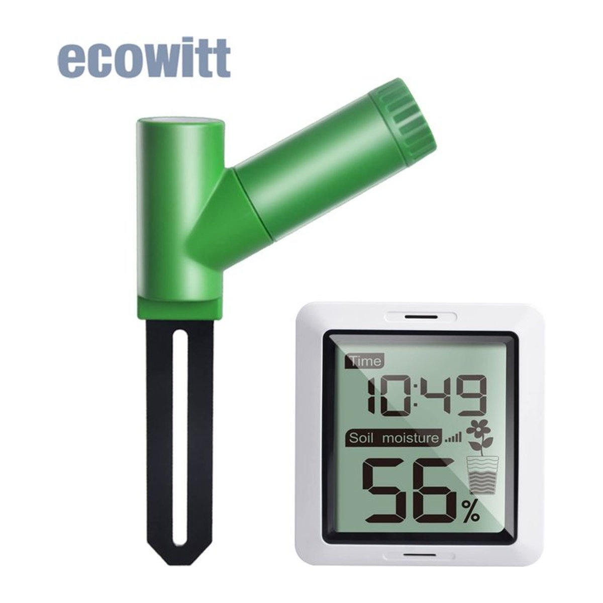ECOWITT WH0291 Bodenfeuchtigkeitstester mit Digital LCD Display für Garten Rasen und Topfpflanzen - Bild 1