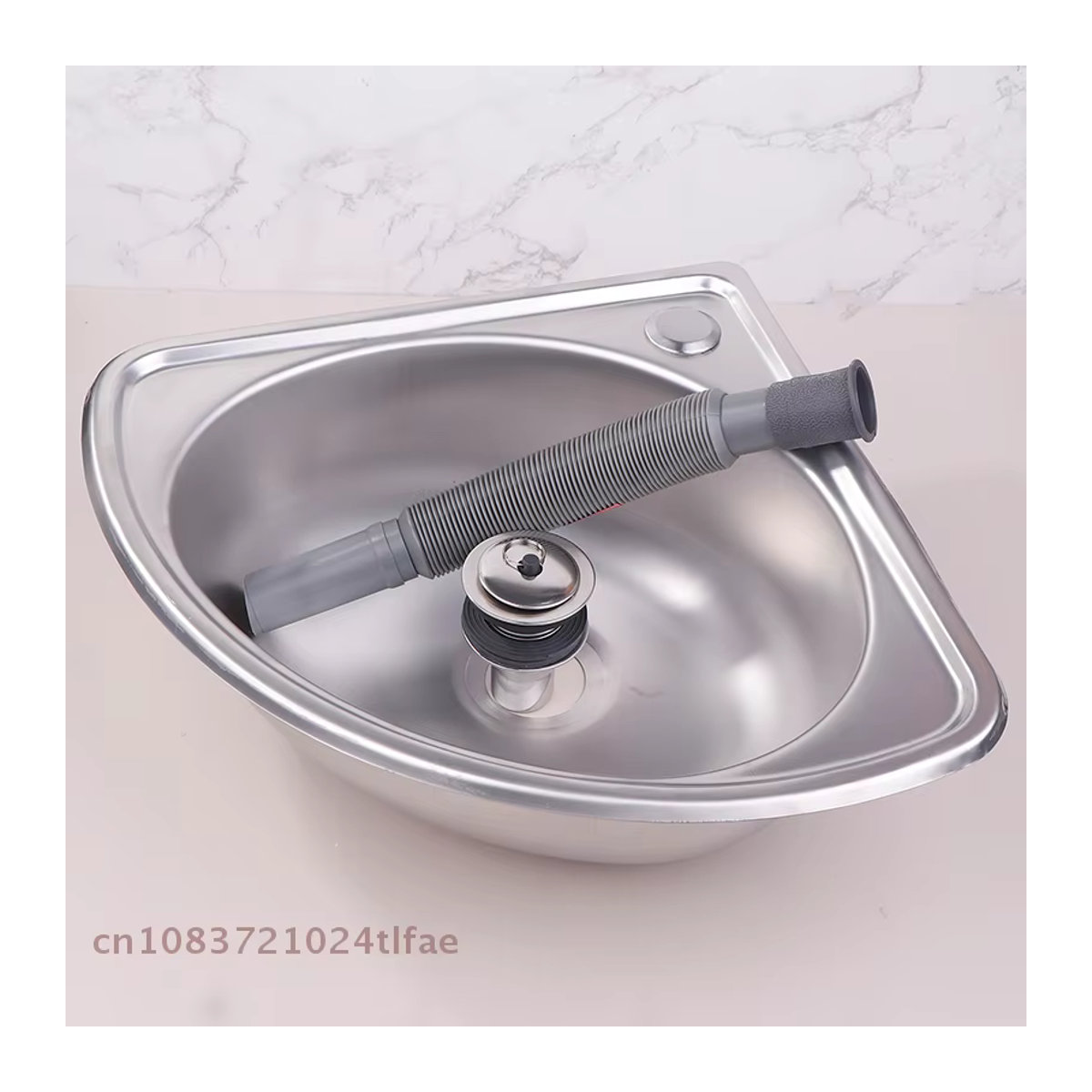 Edelstahl Spülbecken in Silber für Küche, Bad oder Wohnmobile mit minimalistischem Design - Bild 1