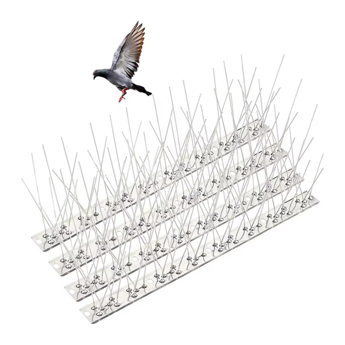 Edelstahl Tauben Spikes Vogel Repeller zur Abschreckung für Garten und Balkon - Bild 1