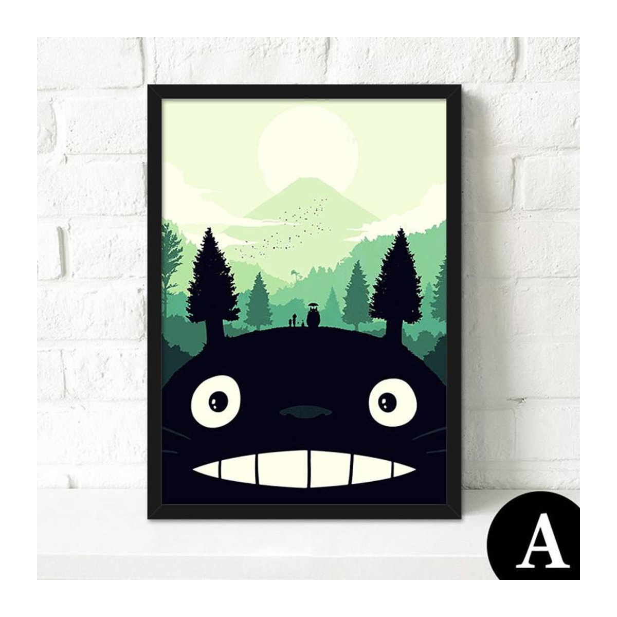 Edelweiss Art Poster Studio Totoro Cartoon Wandgemälde für Kinder, mehrfarbige Leinwand-Wanddekoration, Rahmenlos, B: 30 cm, H: 21 cm - Bild 3