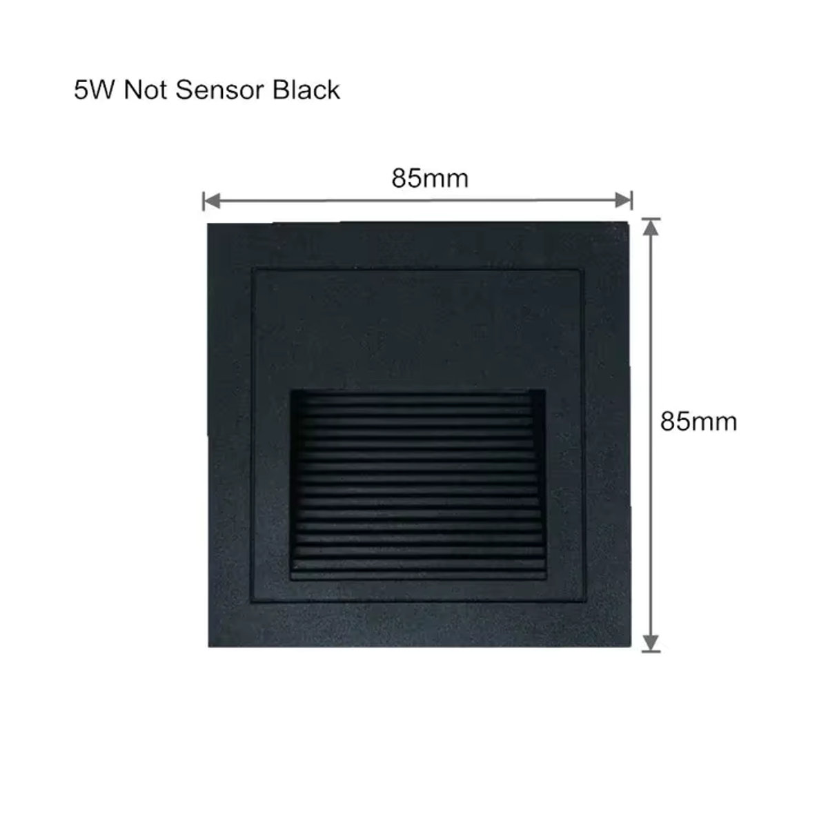 EE LED Wandleuchte 5W IP65 Schwarz Minimalistisch als Einbauleuchte für Treppen und Stufen im Innen- und Außenbereich - Bild 2