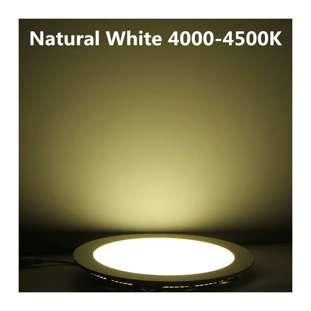 EE Runde LED-Deckenleuchte in Weiß als minimalistischer Einbaustrahler für Küche und Badezimmer mit 25W Leistung - Bild 3
