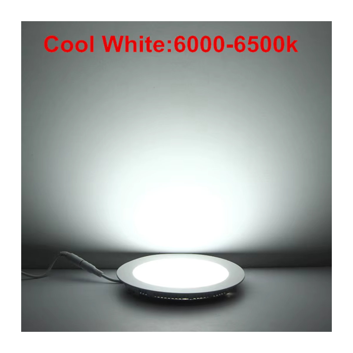 EE Runde LED-Deckenleuchte in Weiß als minimalistischer Einbaustrahler für Küche und Badezimmer mit 25W Leistung - Bild 5