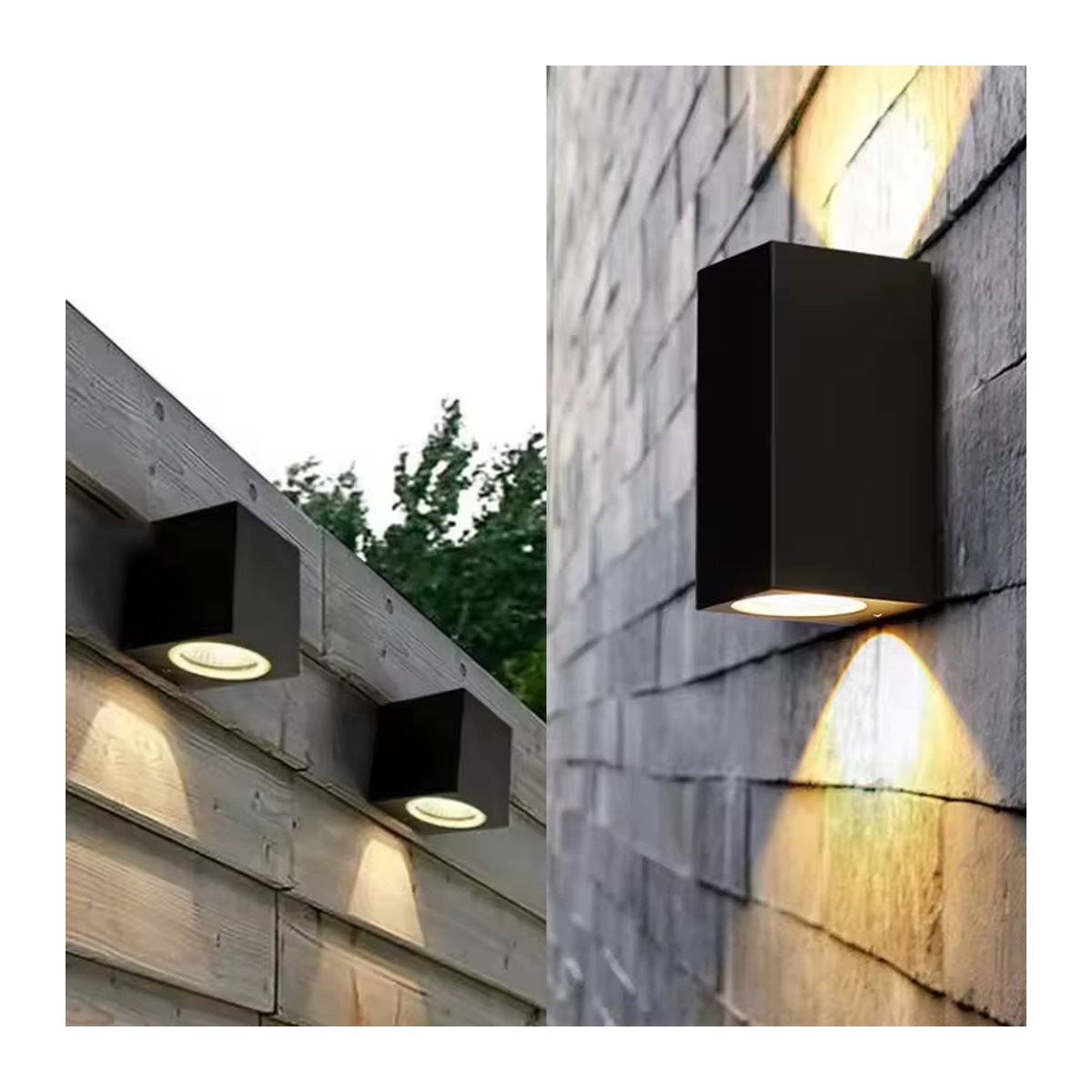 EE Wandleuchte aus Aluminium in Schwarz für Außen und Innen mit GU10 Fassung und minimalistischem Design - Bild 3