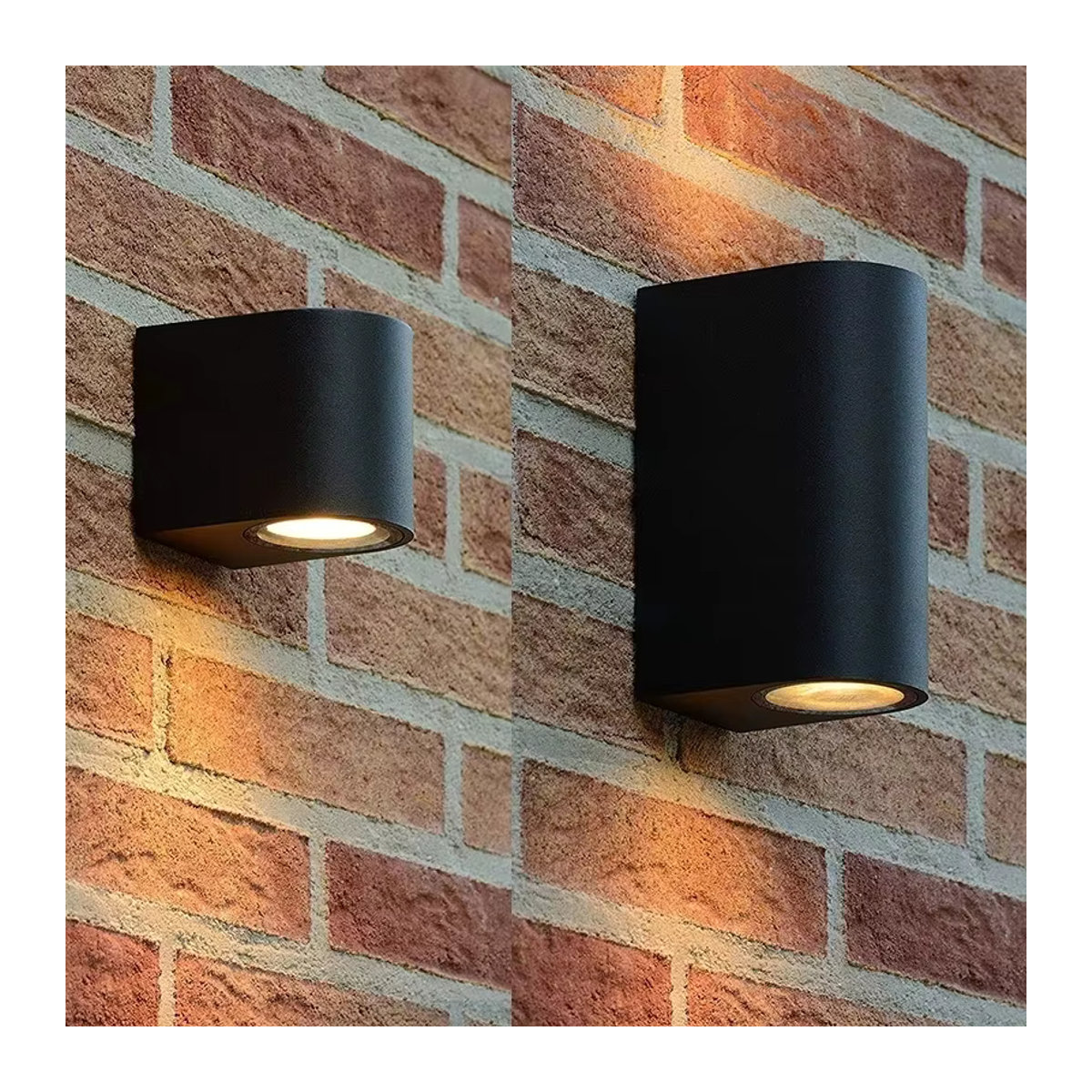 EE Wandleuchte aus Aluminium in Schwarz für Außen und Innen mit GU10 Fassung und minimalistischem Design - Bild 4