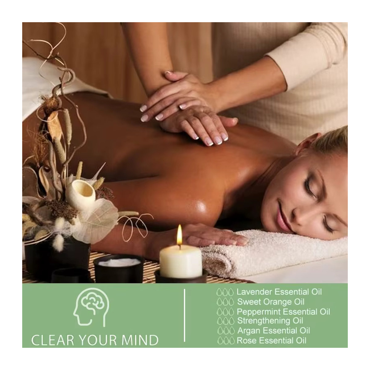 Eelhoe Ätherisches Lavendel-Pflanzenöl SPA, 100 ml, Beruhigende Massage-Essenz zur Feuchtigkeitsspende - Bild 3