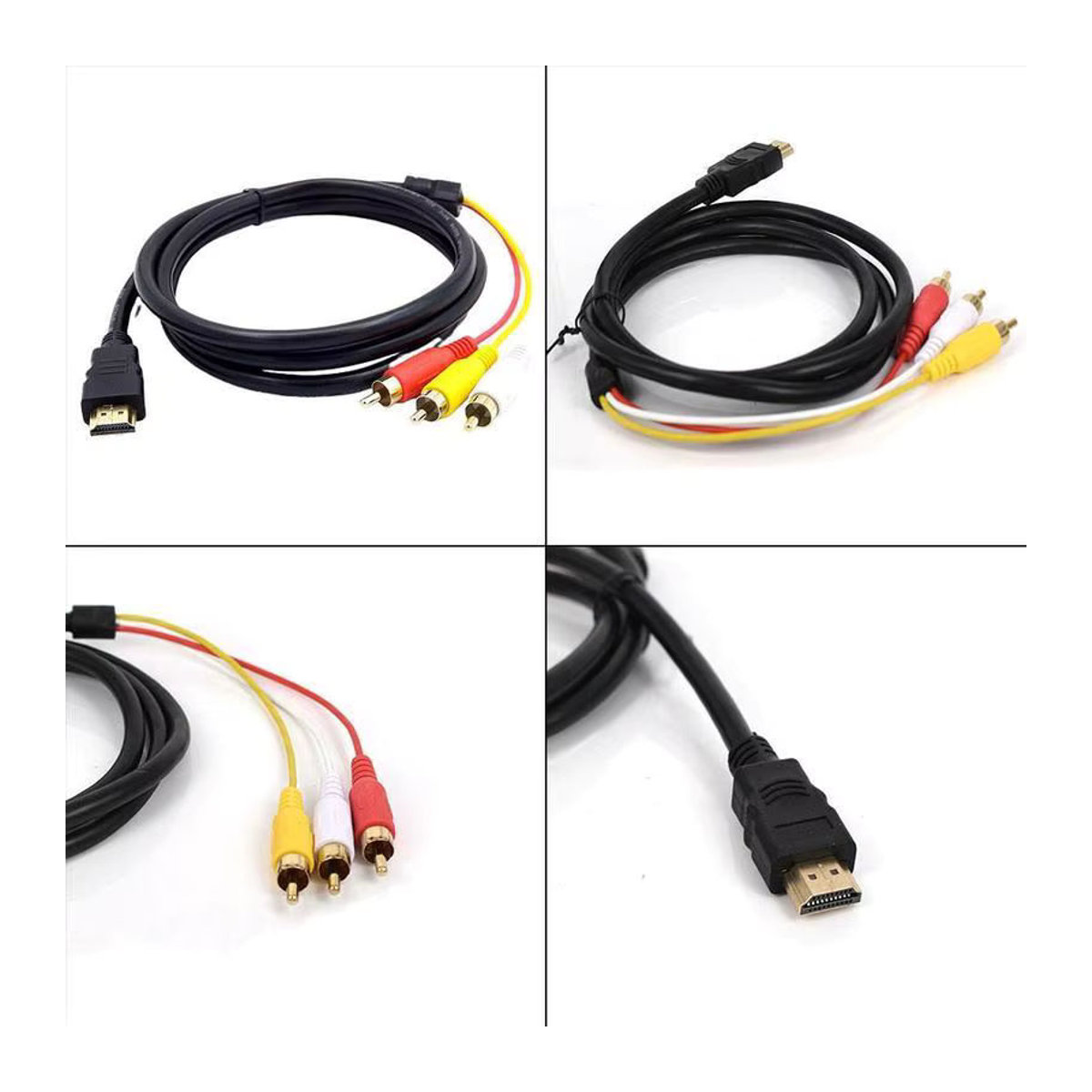 eelhoe HDMI auf 3RCA Audio-Video-Adapterkabel 1080P in Bunt, Länge: 1,5 m - Bild 5