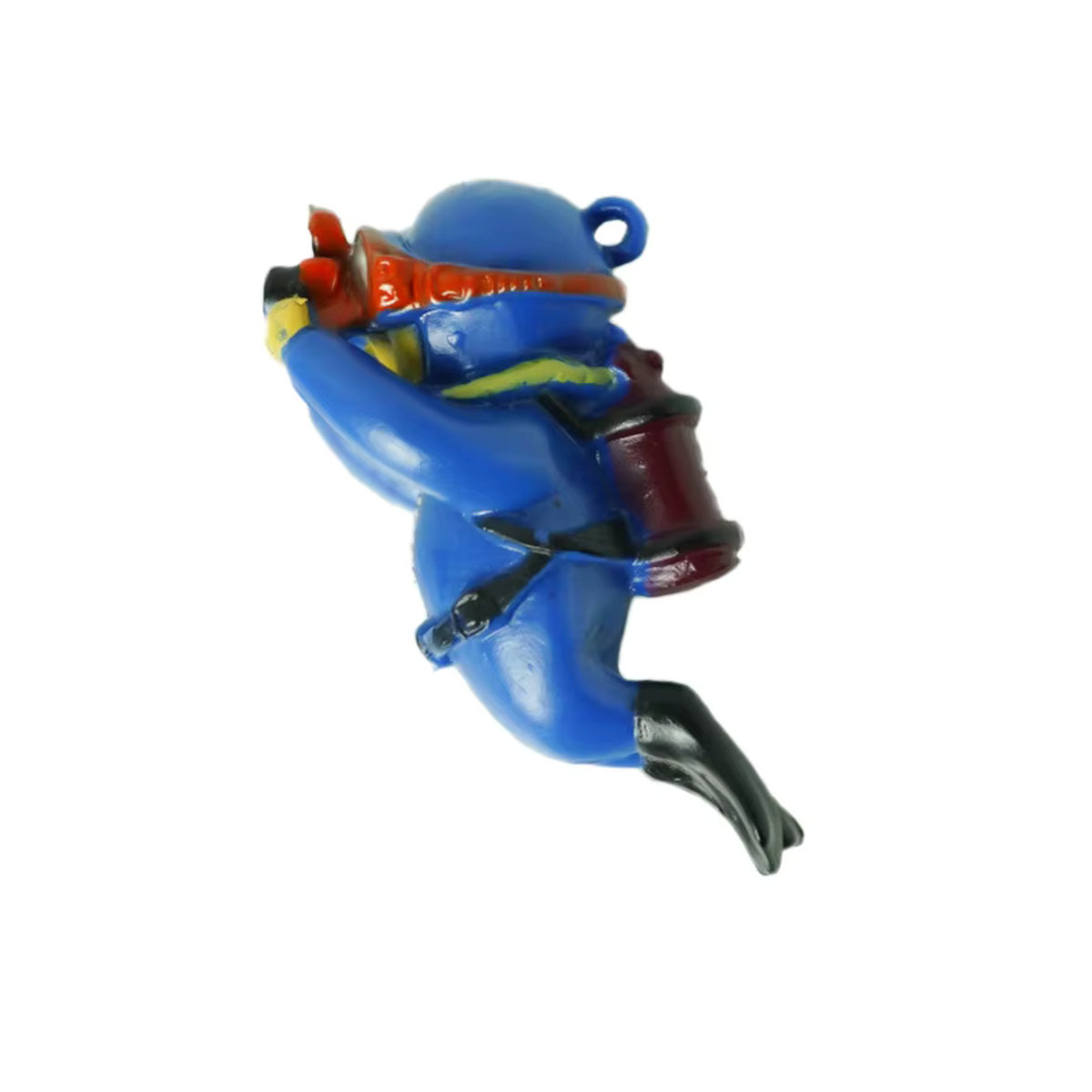 EelJoy Aquarium-Taucher-Ornament aus Kunstharz in Blau mit Kugel und Linie - Bild 3