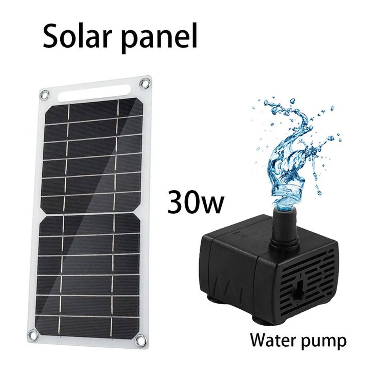 EESBAO Solarpanel mit USB-5-V-Wasserpumpensystem für Aquarien, Teich und Haustiertränken - Bild 1