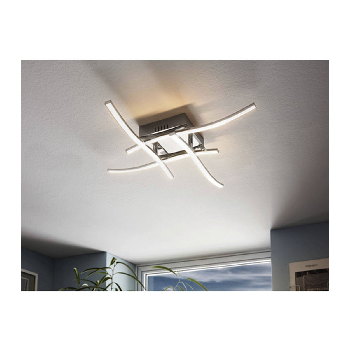 Eglo Wand- und Deckenleuchte Valmora in Silber, Modernes Design, 3000K - Bild 2