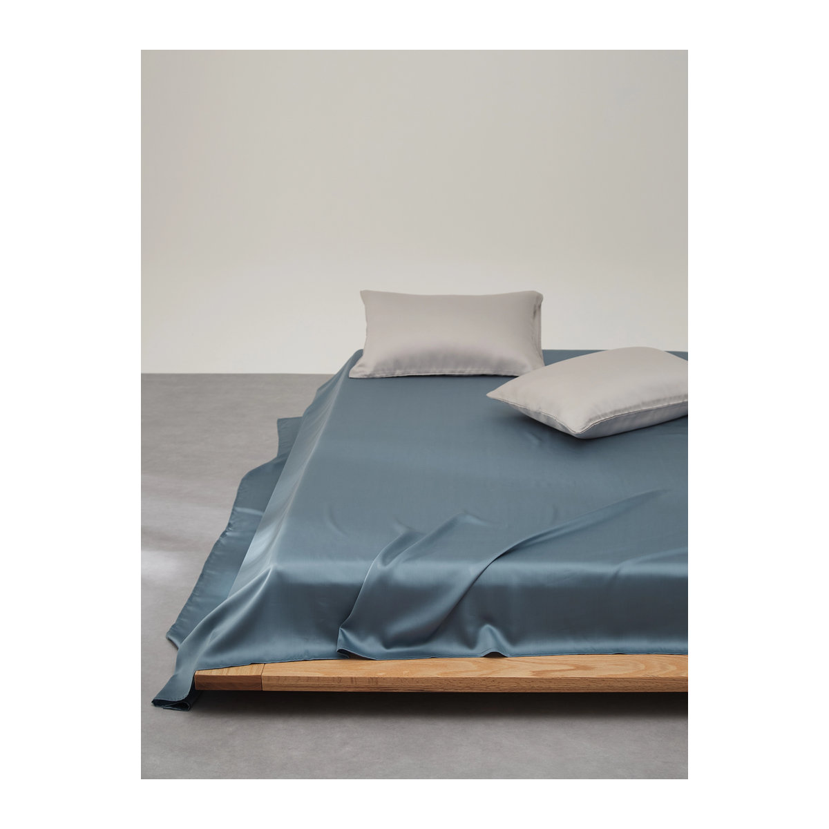 EGW Eukalyptus-Lyocell-Bambusfaser-Laken, blau, B/T: 274 x 259 cm, King Size - Bild 2